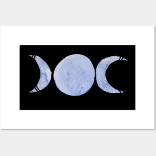 Triple Moon Symbol Posters and Art